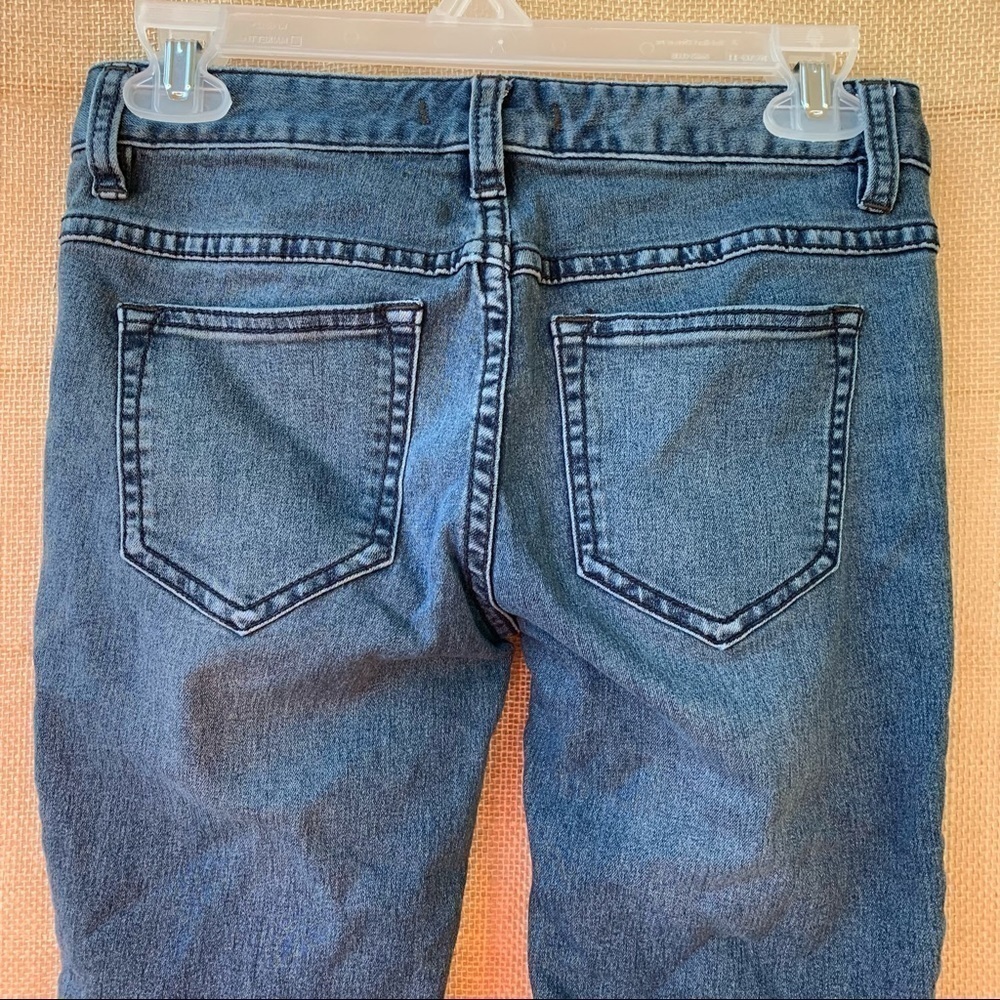 Free People Jeans Holes in Knee Dark Wash Size 24